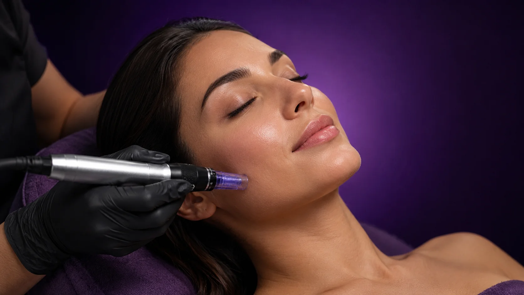 Microneedling Behandlung mit Dermapen für straffere Haut