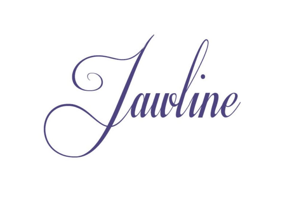 Die Grafik zeigt den Schriftzug „Jawline“.
