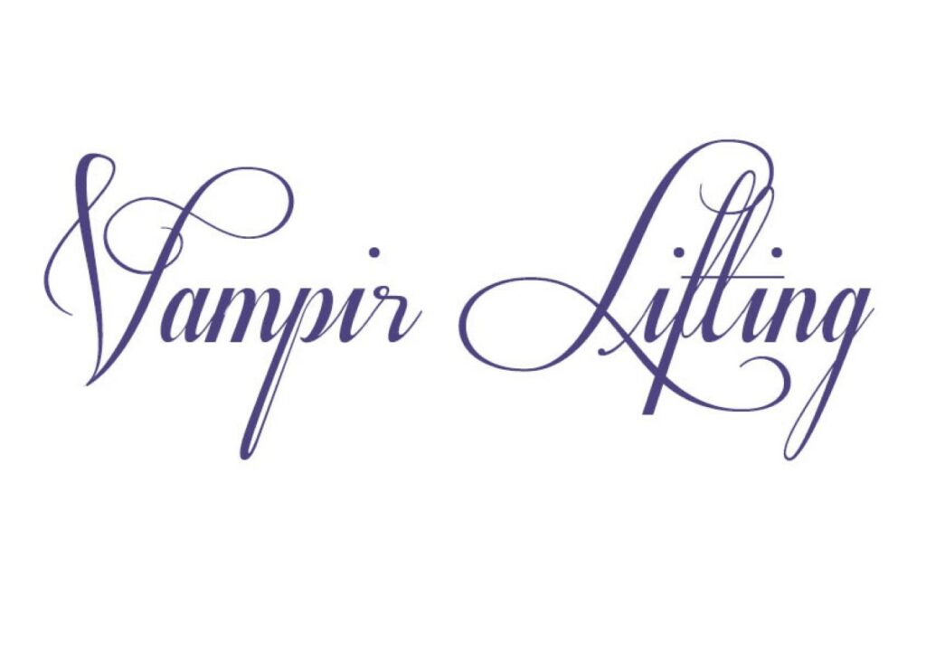 Die Grafik zeigt den Schriftzug „Vampir Lifting“.