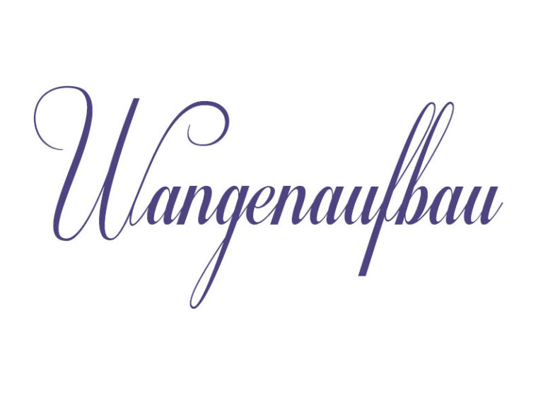 Die Grafik zeigt den Schriftzug „Wangenaufbau“.