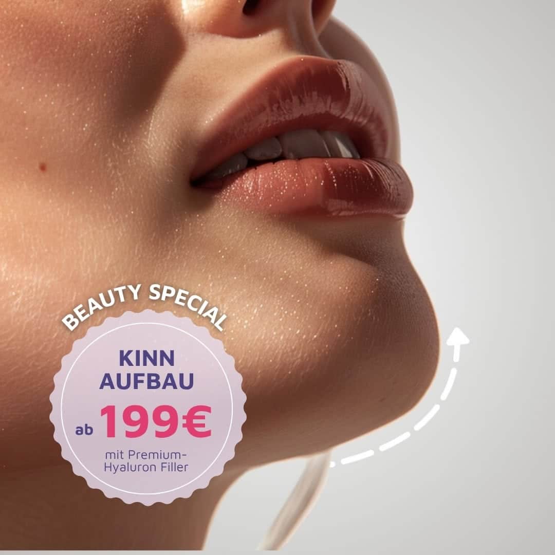 Das Bild zeigt ein hübsches, weibliches Kinn.