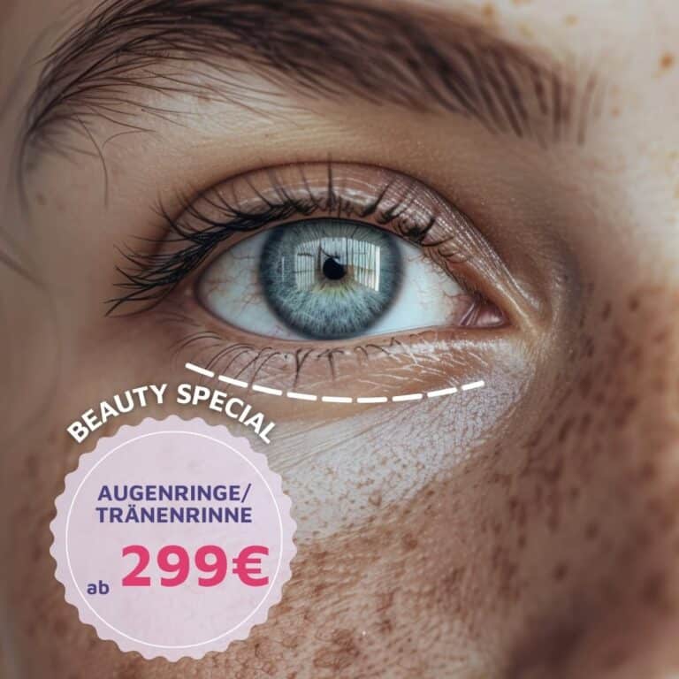 Das Foto zeigt ein Auge in Nahaufnahme und dient der Angebotsvorschau für ein Behandlungsangebot.